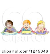 Poster, Art Print Of Diverse Children Laying Down For Nap Time