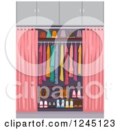 Poster, Art Print Of Organized Closet With Pink Curtains