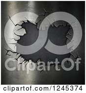 Poster, Art Print Of 3d Background Of Cracking Metal
