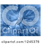 Clipart Of A Background Of 3d Blue Viruses Royalty Free Illustration