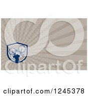 Clipart Of A Ray Cyclist Background Or Business Card Design Royalty Free Illustration