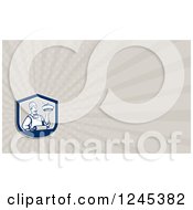 Clipart Of A Gray Ray Chef Background Or Business Card Design Royalty Free Illustration