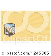 Clipart Of An Orange Ray Captain Background Or Business Card Design Royalty Free Illustration