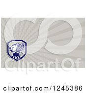 Clipart Of A Gray Ray Movie Camera Background Or Business Card Design Royalty Free Illustration