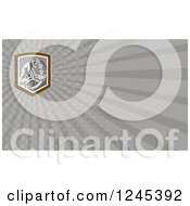Clipart Of A Gray Ray Farmer Background Or Business Card Design Royalty Free Illustration