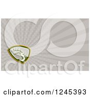 Clipart Of A Gray Ray Deer Background Or Business Card Design Royalty Free Illustration