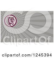 Clipart Of A Gray Ray Tiger Background Or Business Card Design Royalty Free Illustration