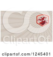 Clipart Of A Ray Samurai Background Or Business Card Design Royalty Free Illustration