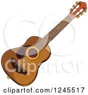 Wooden Acoustic Guitar