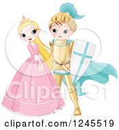 Happy Fairy Tale Fantasy Princess And Knight Flirting