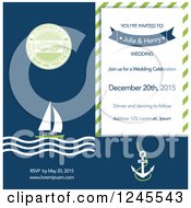 Poster, Art Print Of Nauticaul Sailing Wedding Invitation With Sample Text