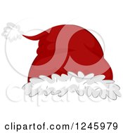 Clipart Of A Red And White Santa Hat Royalty Free Vector Illustration by BNP Design Studio
