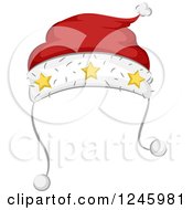 Red And White Santa Hat With Stars