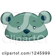 Clipart Of A Green Bear Animal Hat Royalty Free Vector Illustration