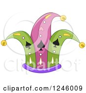 Clipart Of A Jester Hat Royalty Free Vector Illustration by BNP Design Studio