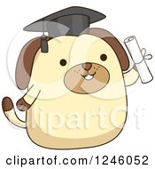 Poster, Art Print Of Graduate Dog Holding A Diploma