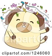 Poster, Art Print Of Party Dog With Confetti