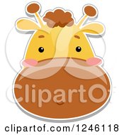 Clipart Of A Giraffe Face Royalty Free Vector Illustration