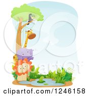 Poster, Art Print Of African Safari Party Animals At A Watering Hole