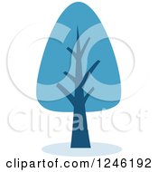 Poster, Art Print Of Tree With Blue Foliage