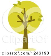 Poster, Art Print Of Tree With Orange Foliage And Leaves