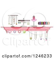 Clipart Of A Shelf Display Of Jewelry Royalty Free Vector Illustration by BNP Design Studio