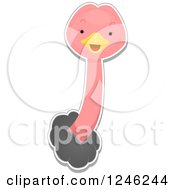 Clipart Of A Safari Zoo Animal Ostrich Face Royalty Free Vector Illustration by BNP Design Studio