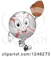 Poster, Art Print Of Baseball Mascot Holding Up A Glove