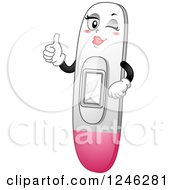 Clipart Of A Female Pregnancy Test Character Holding A Thumb Up Royalty Free Vector Illustration by BNP Design Studio