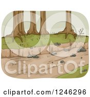 Poster, Art Print Of Trees Along A Dried Up River