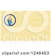 Clipart Of A Yellow Ray Electrician Background Or Business Card Design Royalty Free Illustration