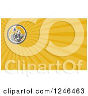 Clipart Of An Orange Ray Chimney Sweep Background Or Business Card Design Royalty Free Illustration by patrimonio