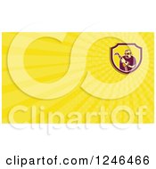Clipart Of A Yellow Ray Welder Background Or Business Card Design Royalty Free Illustration