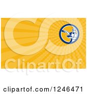 Clipart Of An Orange Ray Plasterer Background Or Business Card Design Royalty Free Illustration