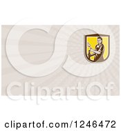 Clipart Of A Ray Mason Background Or Business Card Design Royalty Free Illustration