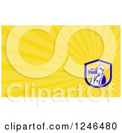Poster, Art Print Of Yellow Ray Camera Man Background Or Business Card Design
