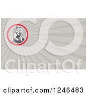 Clipart Of A Gray Ray Blacksmith Background Or Business Card Design Royalty Free Illustration