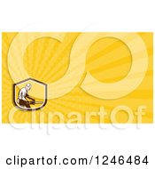 Clipart Of A Yellow Ray Arborist Background Or Business Card Design Royalty Free Illustration