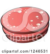 Clipart Of Sausage Slices Royalty Free Vector Illustration