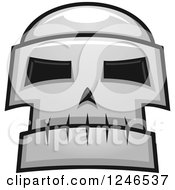 Clipart Of A Monster Skull Royalty Free Vector Illustration