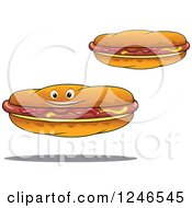 Poster, Art Print Of Hot Dogs With Mustard And Ketchup