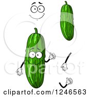 Clipart Of Cucumbers Royalty Free Vector Illustration