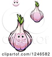 Clipart Of Garlic Royalty Free Vector Illustration