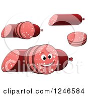 Clipart Of Sausages Royalty Free Vector Illustration