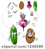 Poster, Art Print Of Cucumber Beet And Potato Characters