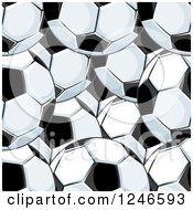 Poster, Art Print Of Background Of Soccer Balls