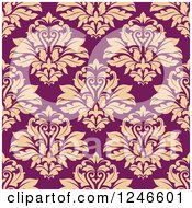 Poster, Art Print Of Seamless Background Pattern Of Damask Floral