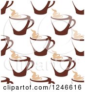 Seamless Hot Coffee Background Pattern 2
