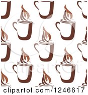 Poster, Art Print Of Seamless Hot Coffee Background Pattern 3