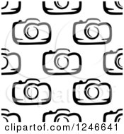 Poster, Art Print Of Seamless Black And White Camera Background Pattern